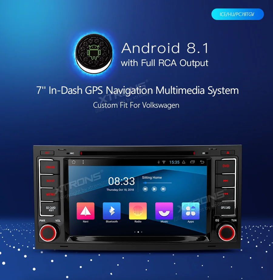 XTRONS " Android 8,1 dvd-плеер для автомобиля gps радио RCA стереосистемы для Фольксваген TOUAREG 2004 2005 2006 2007 2008 2009 2010 2011