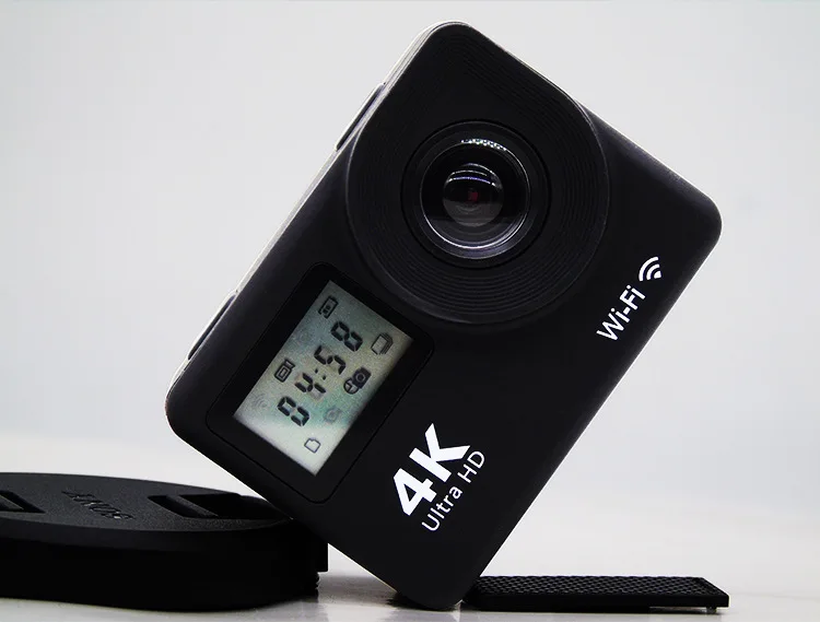 Pаспродажа ELECTSHONG Wifi 4 K 16MP Ультра HD экшн-видеокамера с двойным экраном Удаленная видеокамера DV селфи Цифровая видеокамера 30 м водонепроницаемая