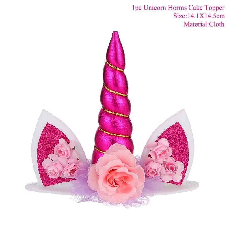 Unicorn Topper 5 Taoup повязка на голову с единорогом, вечерние украшения на день рождения для детей, декор в виде единорога Horms, праздничные вечерние принадлежности для детского душа - Цвет: Unicorn Topper 5