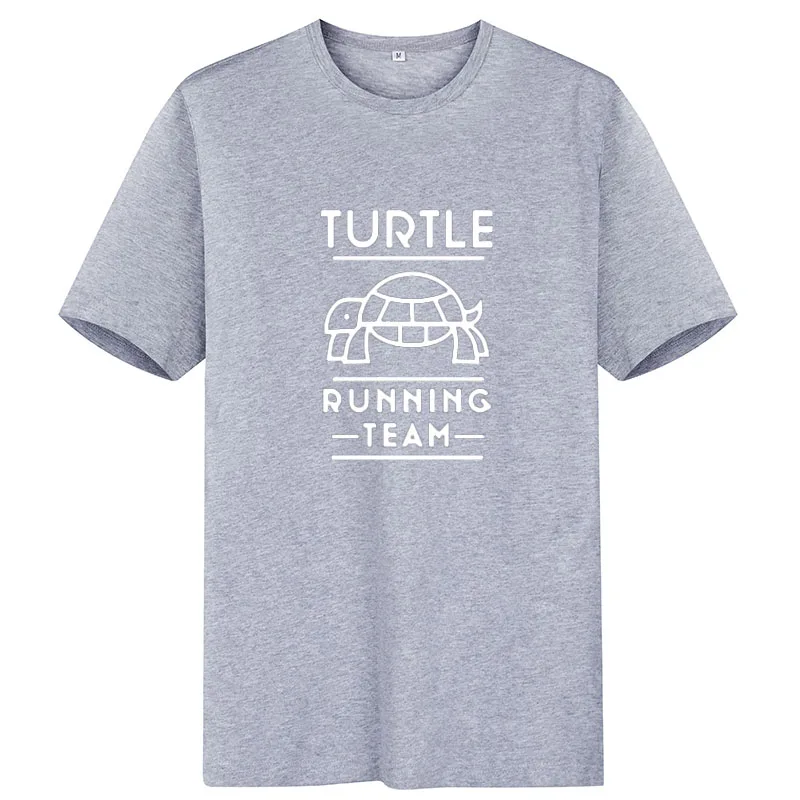 Женская футболка с принтом ONSEME Turtle Running Team забавная свободная коротким рукавом