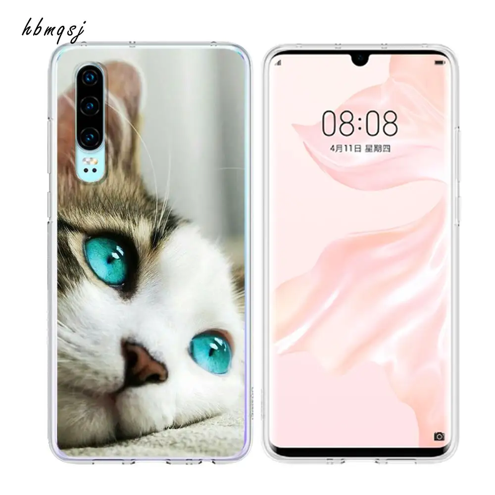 Мультяшный чехол для huawei p8 p9 lite 2017 honor 8 силиконовый мягкий милый кот оригинальный