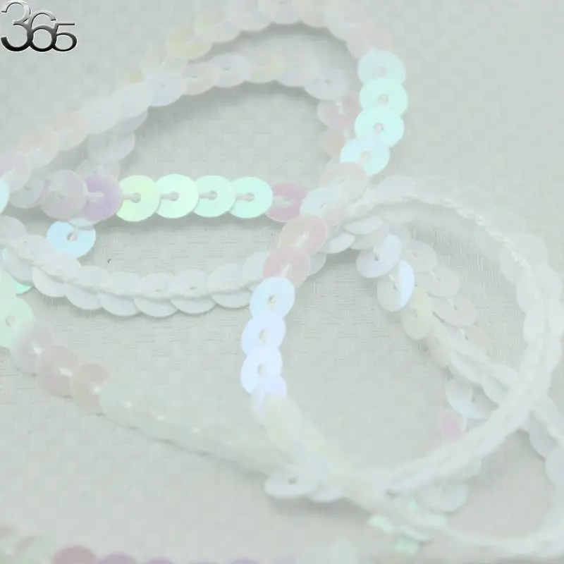Free Shipping 6mm Coin AB White Connect Sequin Strip Beads DIY Wedding Sew On Jewelry Accessories | Украшения и аксессуары