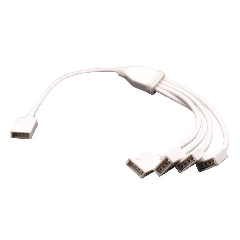 4 pin гнездовой разъем 1 до на возраст 1, 2, 3, 4, 4pin Удлинительный кабель RGB разветвитель для SMD3528 SMD5050 RGB Светодиодные ленты огни лампы Цвет изменение