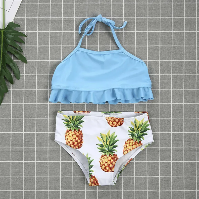 Новинка Одинаковые купальники для всей семьи Купальный костюм с высокой талией