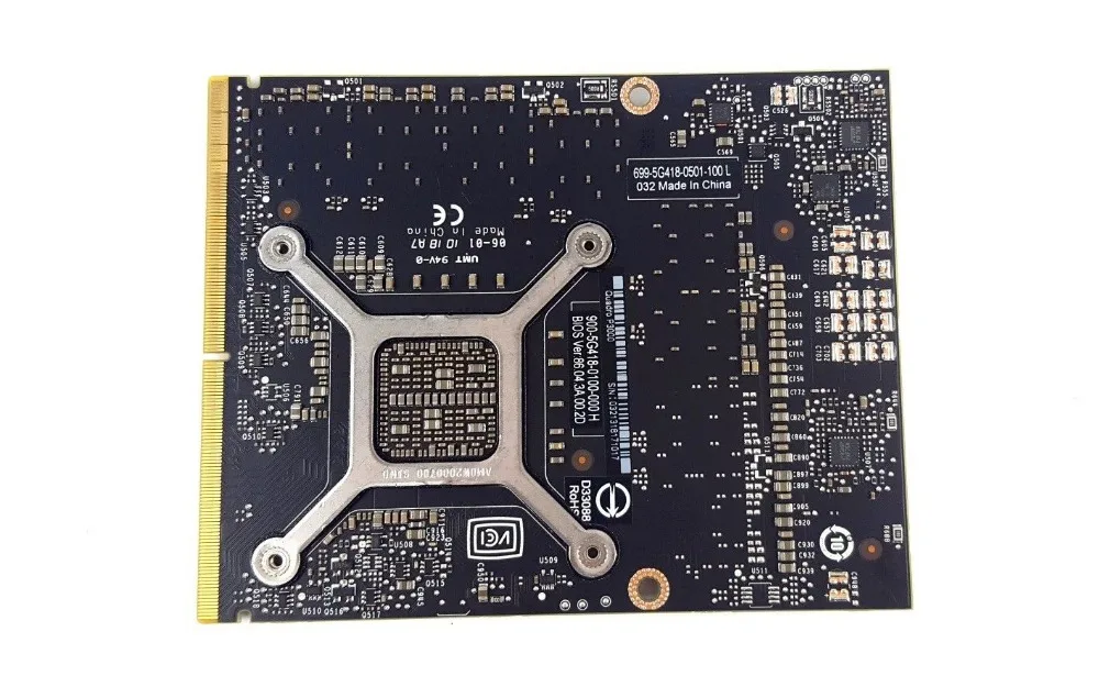 Оригинал для P3000 графическая карта M7710 M7720 MXM GDDR5 GPU плата N17E Q1 A1 6G NYM27 0NYM27 тест