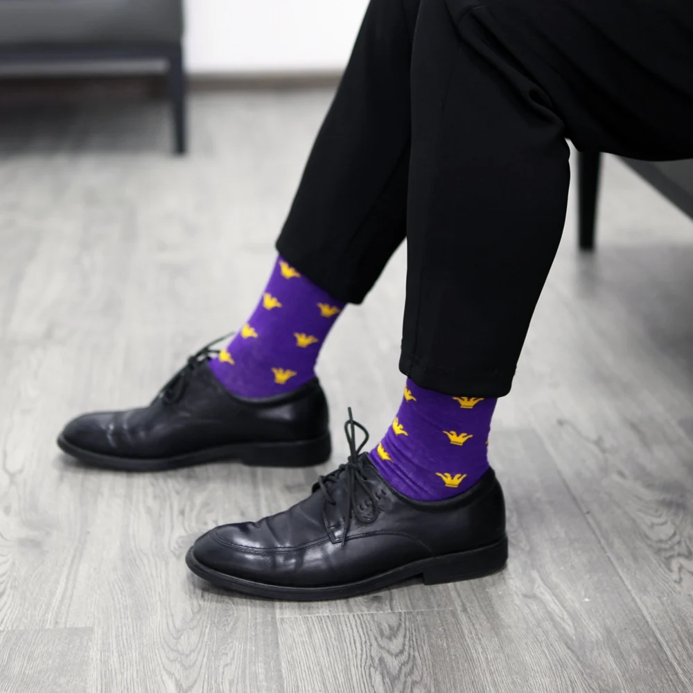 Мужские забавные повседневные хлопковые короны и акулы в английском стиле Яркие