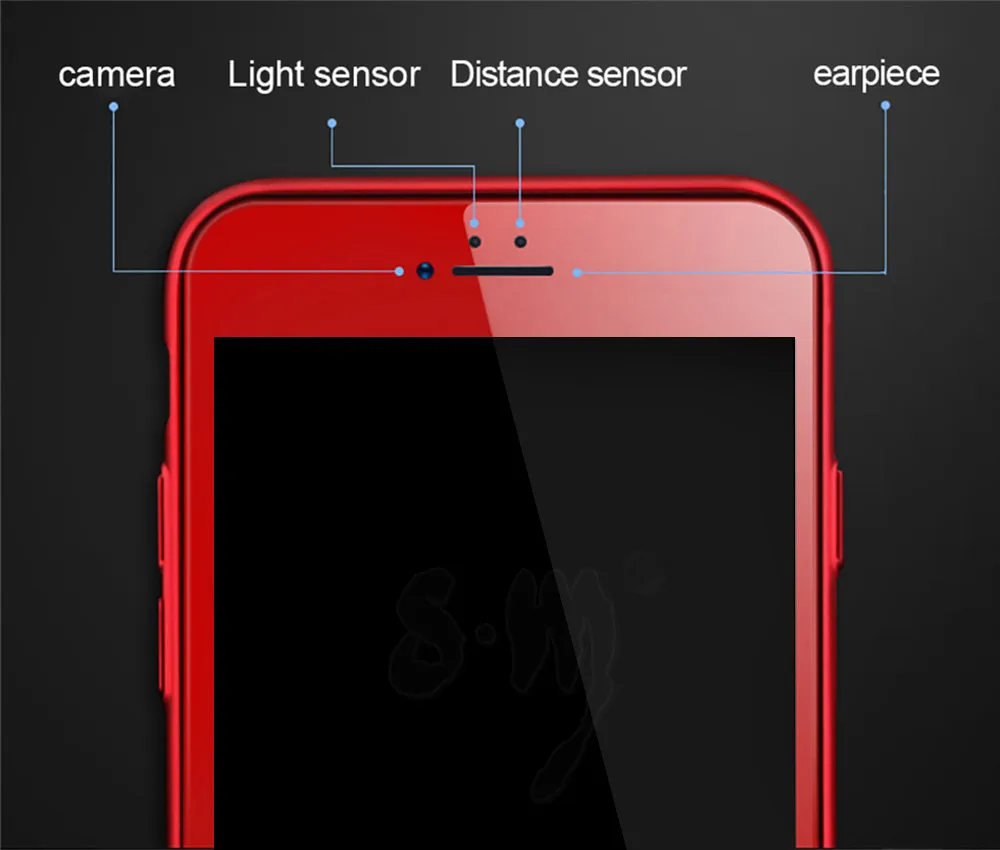 SM China Red Tempered Glass for iphone 7 Plus Screen Protector iphone7 7Plus 3D 0.26MM Full Cover Film | Мобильные телефоны и