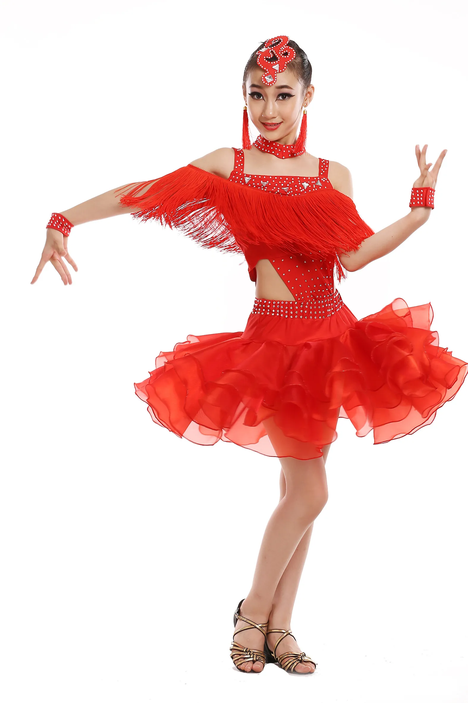 Платье для латинских танцев девочек детские танцевальные костюмы детское платье