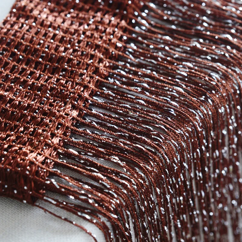 Блестящая струнная занавеска занавески оконные комнаты делитель вуаль сетчатые