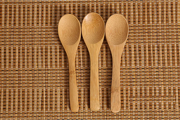 Тонкий Кухня приправы Варенье ложка Кофе ложка маленькая Bamboo Baby Мёд ложка 12,8*3 см W7515