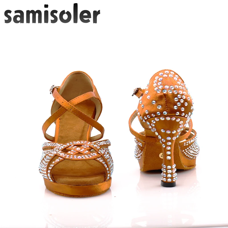 SamisolerDance/Обувь для латинских танцев на высоком каблуке и платформе обувь из
