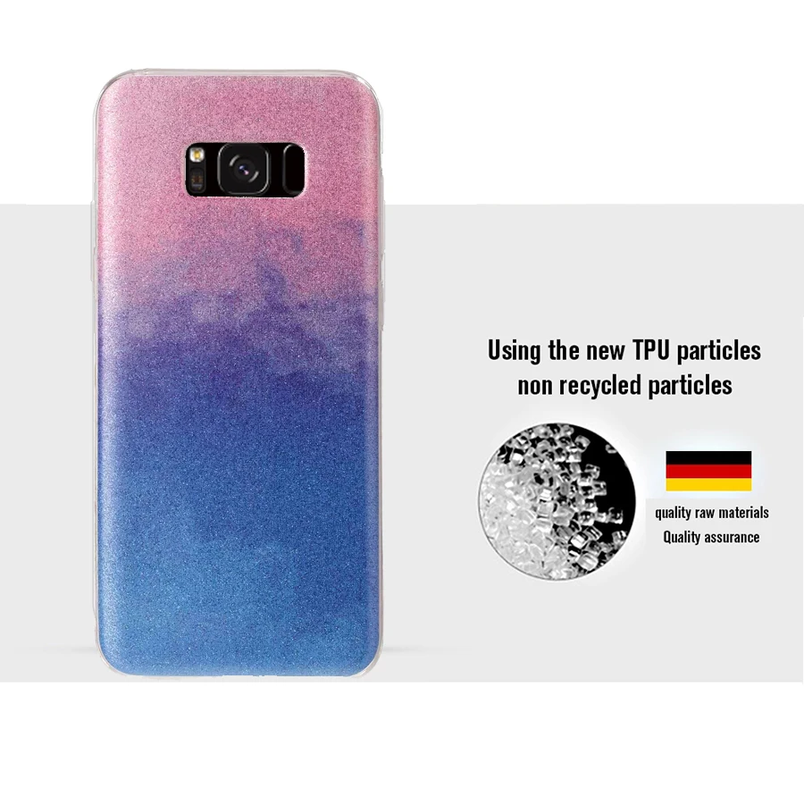 LANCASE Glitter Case for Samsung Galaxy S8 Cover Bling Shiny TPU Soft Plus S7 Edge Candy Colorful |