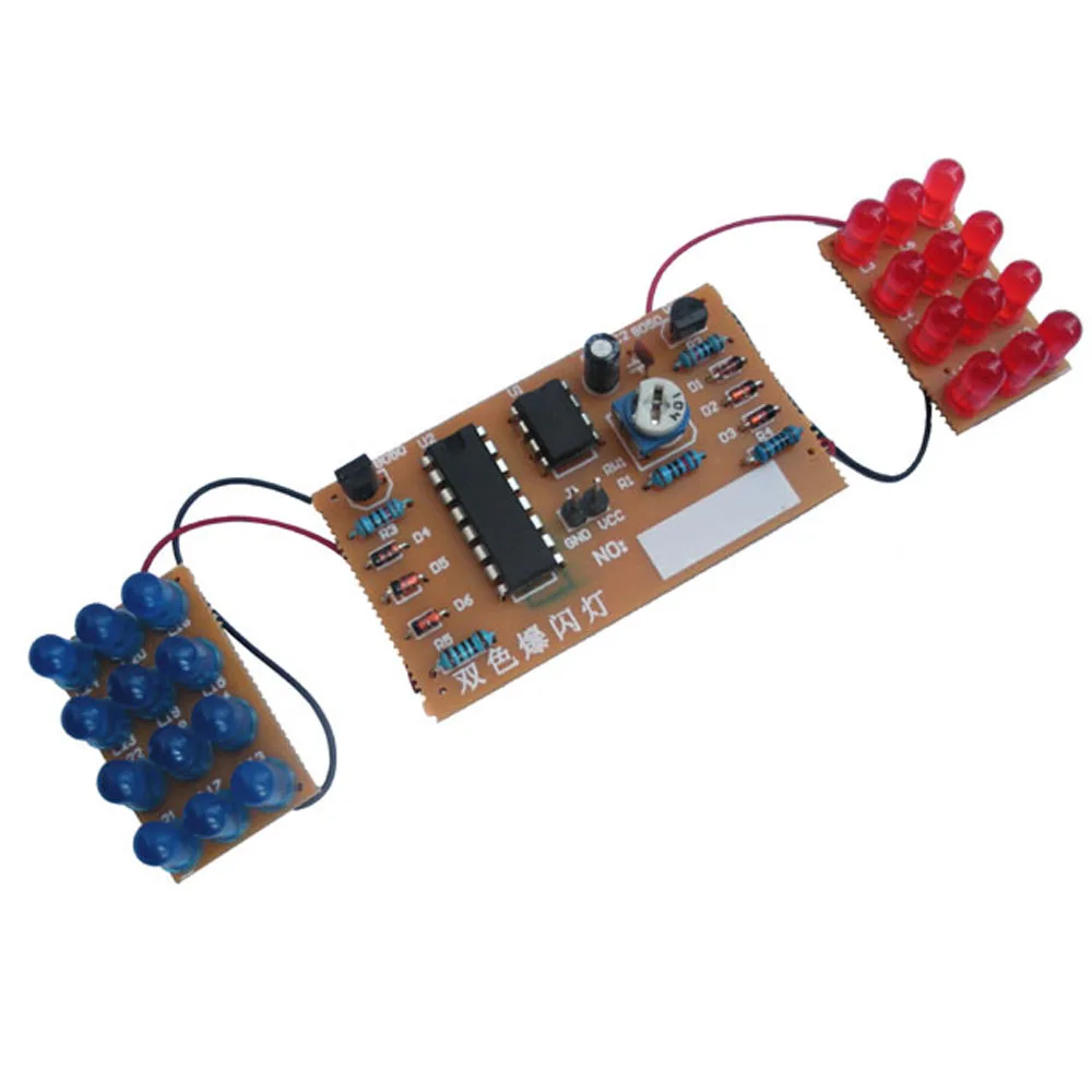 CNIKESIN Diy набор двух цветов Набор стробоскопов NE555 + CD4017 Thunderclap Flash электронный