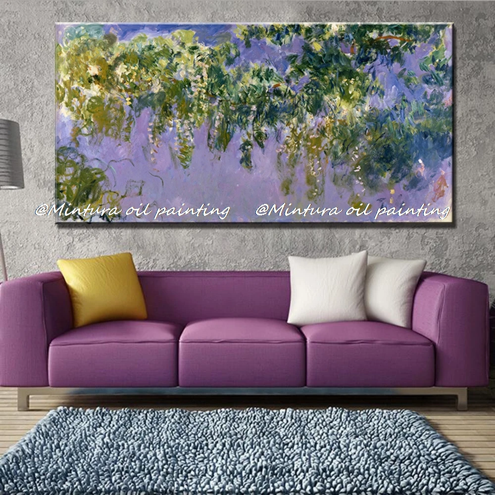 Большой размер настенная живопись ручная роспись Monet картина маслом Репродукция