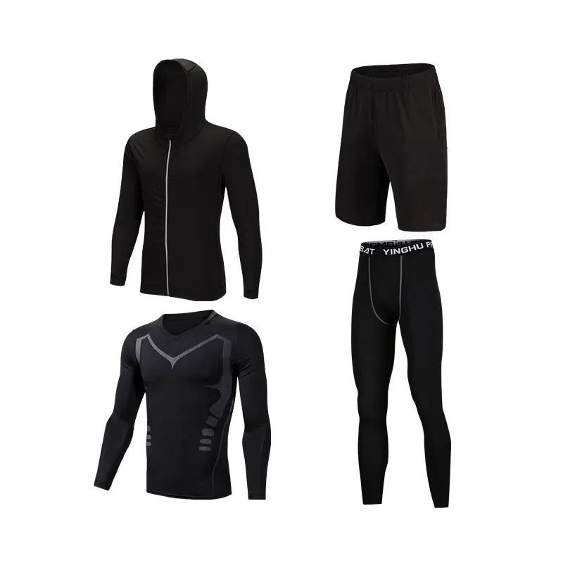 Keji4B Спортивные колготки, спортивные мужские, спортивная одежда, костюмы, тренировочные костюмы, спортивные костюмы для бега, спортивная одежда, спортивный костюм, набор для мужчин - Цвет: Keji4B