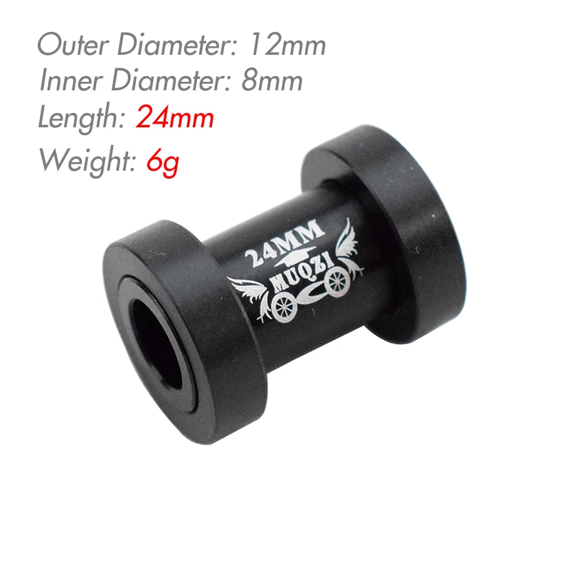 12x8x24mm Алюминиевый сплав DH горный велосипед задний амортизатор адаптер 15 размеров горный MTB велосипед задний амортизатор втулка запчасти для велосипеда - Цвет: 12x8x24mm