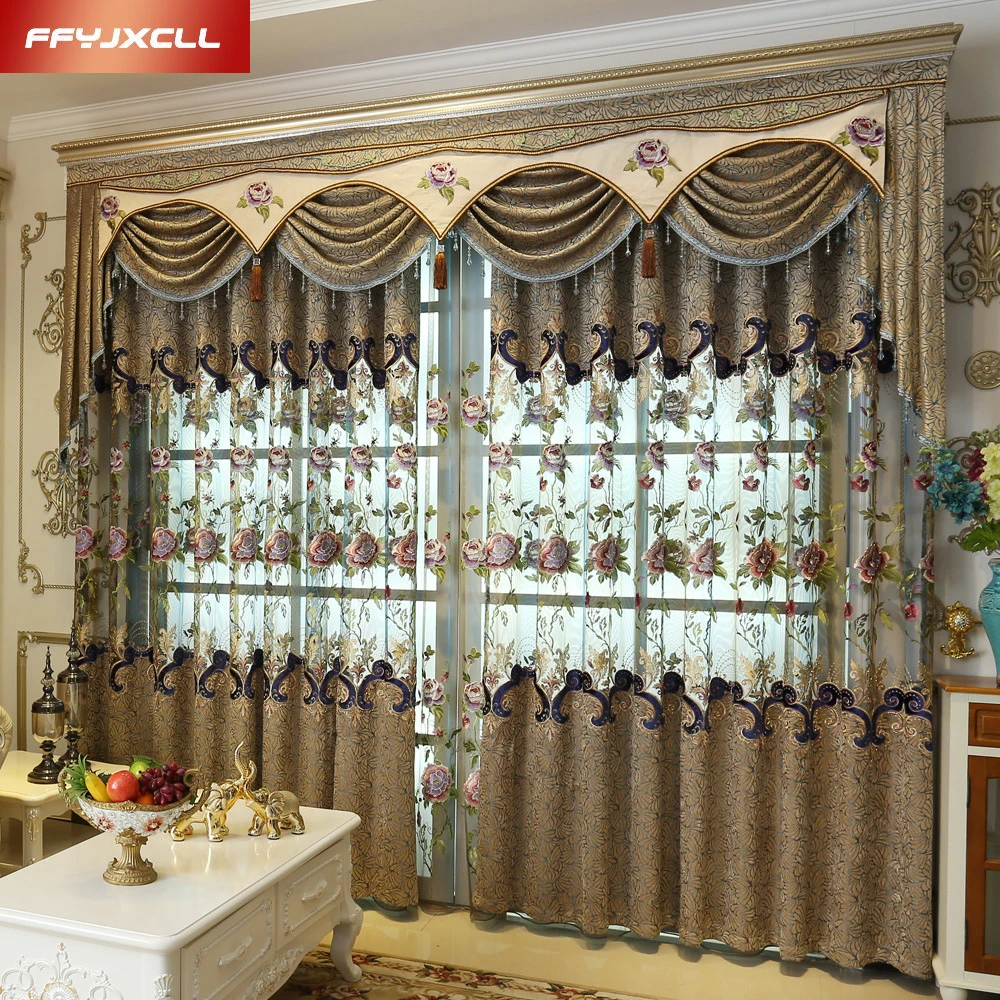 Красивые цветы тюль роскошные украшения с вышивкой занавески для гостиной
