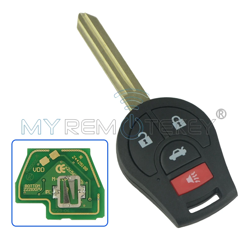 Пульт дистанционного управления CWTWB1U751 3 кнопки с паникой 2008 2014 куб Rogue Juke Versa 315 МГц