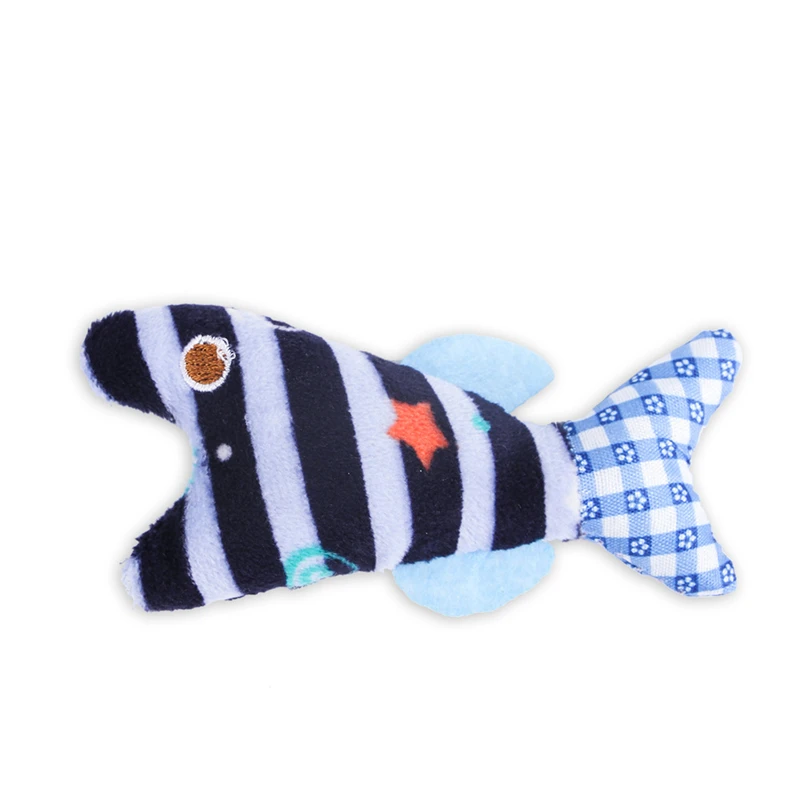 3 шт. набор плюшевых креативных маленьких рыбок форма кошка игрушка в подарок