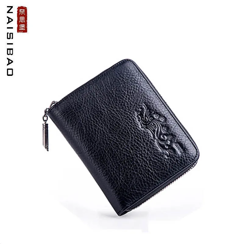 NAISIBAO новинка Женские кошельки из натуральной кожи топ воловьей женская кожаная