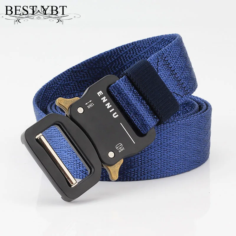

Best YBT Unisex Belt Nylon Alloy Insert buckle Women Belt multifunction Cowboy Outdoor Sports High Quality Men Belt