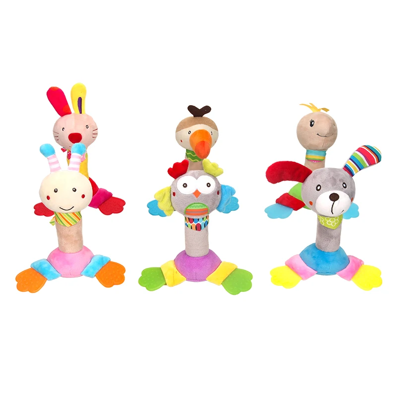 Детская ручная погремушка-трость с жирафами из мультфильма tinker gutta percha плюшевые