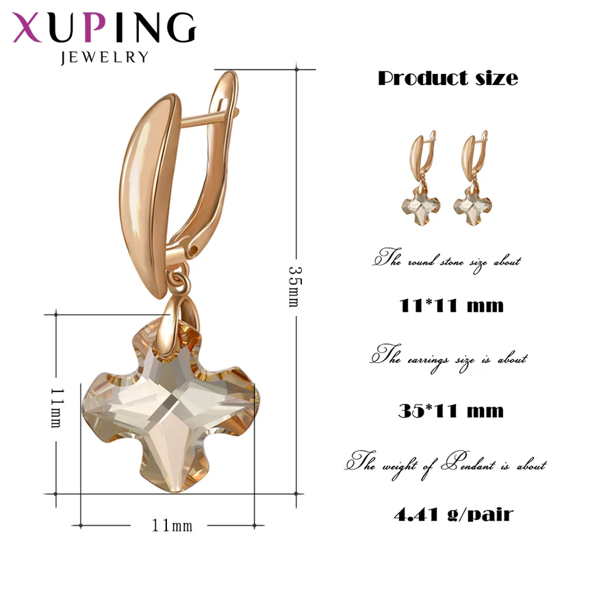 Xuping амулеты стильные серьги трендовые кристаллы от Swarovski цвет покрытием Шарм для женщин свадебный подарок M62-20179