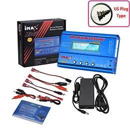 IMAX B6 80 Вт Зарядное устройство Lipo NiMh Li-Ion Ni-Cd цифровой RC Баланс Зарядное устройство Dis зарядное устройство с кабелями 15 в 6A AC/DC EU US адаптер - Цвет: 80W with US Adapter