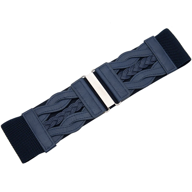 Трикотажные Широкие ремни женские брендовые Роскошные эластичные пояса для