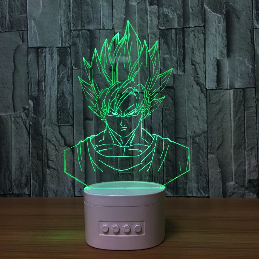 3D подсветка аниме seven dragon разноцветный Bluetooth динамик светодиодный модельная