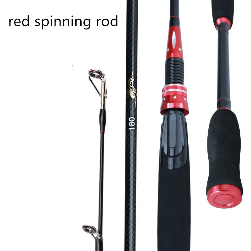 2 наконечника телескопическая карбоновая спиннинговая Удочка M/ML power casing Rod Canne spinng Leurre спиннинговая удочка для рыбалки 1,8 м/2,1 М - Цвет: Розовый