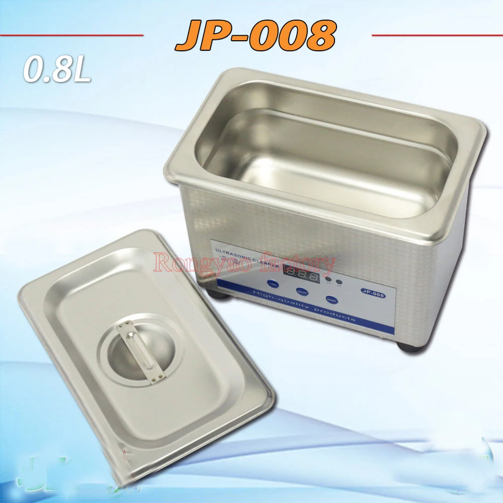 Jp 008 Ультразвуковой очиститель из нержавеющей стали 0.8L домашний мини ювелирных