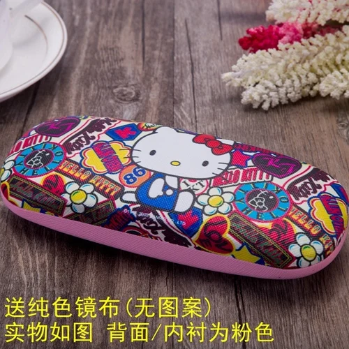 D Новое поступление KT Cat Girl близорукость Чехол для очков модный розовый hello kitty Студенческая портативная коробка для очков женский Чехол для очков s - Цвет: D