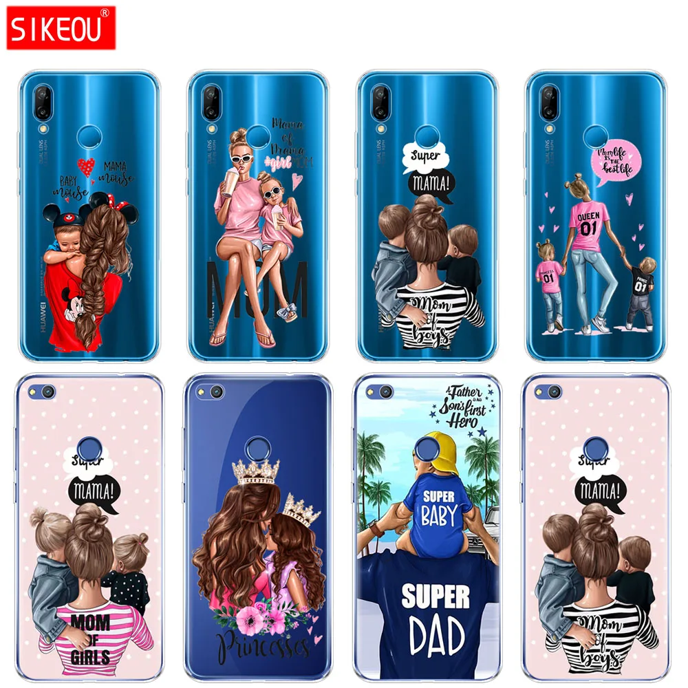 Чехол для Huawei P20 P7 P8 P9 P10 Lite Plus Pro 2017 P Smart Case силиконовый чехол телефона funda Baby mom Girl and