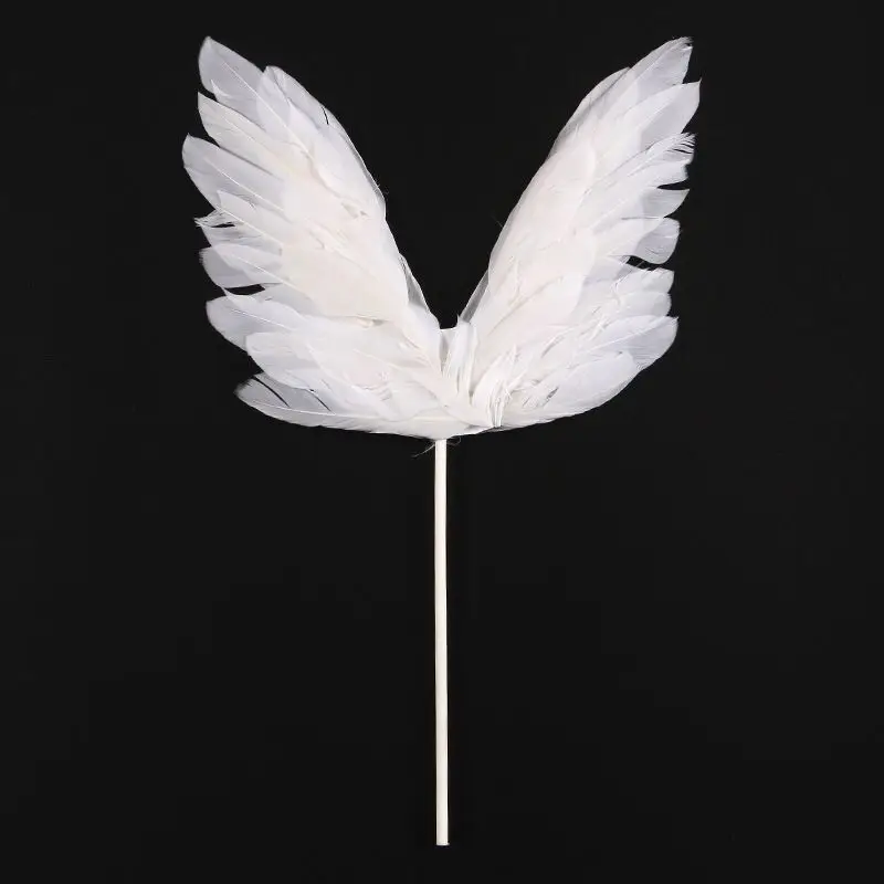 A style wings Ангел крылья флаг гирлянда светильник Ангел Свеча Свадебный кекс торт комплект экстракласса вечерние украшения день рождения флажки для торта выпечки Декор - Цвет: A style wings