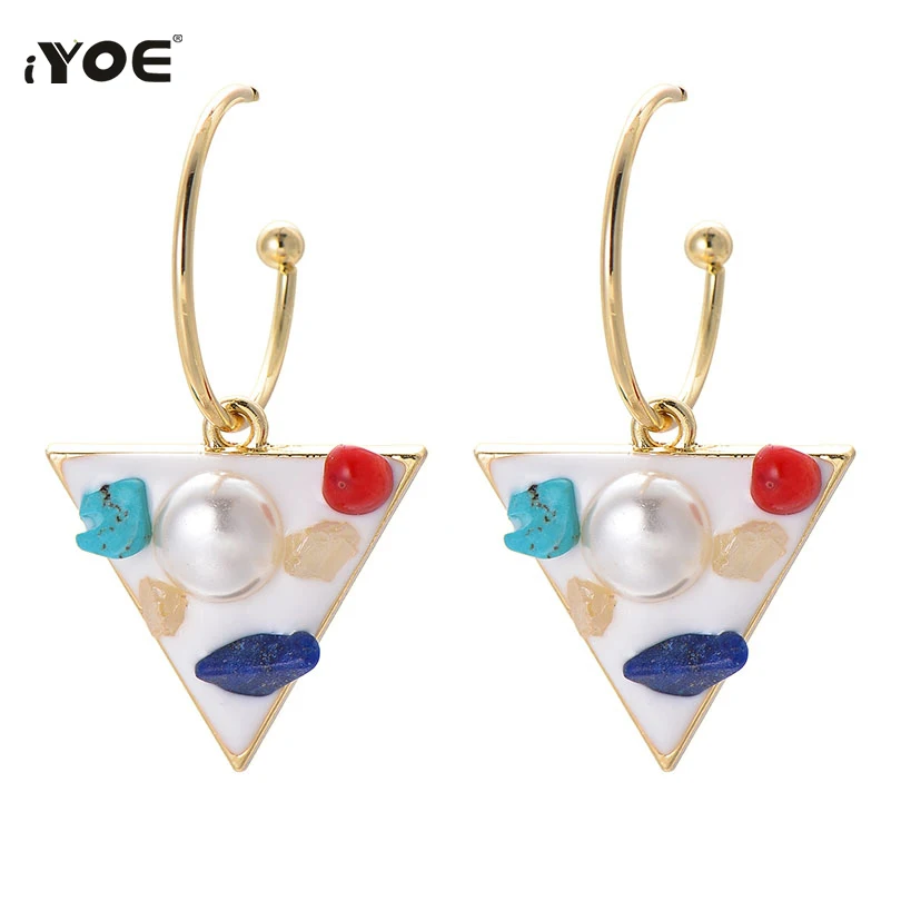 Женские серьги ракушки IYOE Boho круглые в форме сердца золотые винтажные летние с