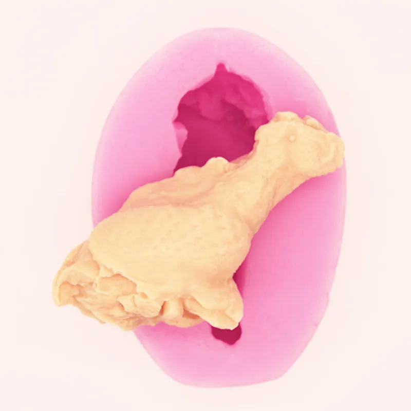 

chicken leg Silicone molds soap mold silicone soap molds silica gel die Aroma stone moulds chicken leg candle mould