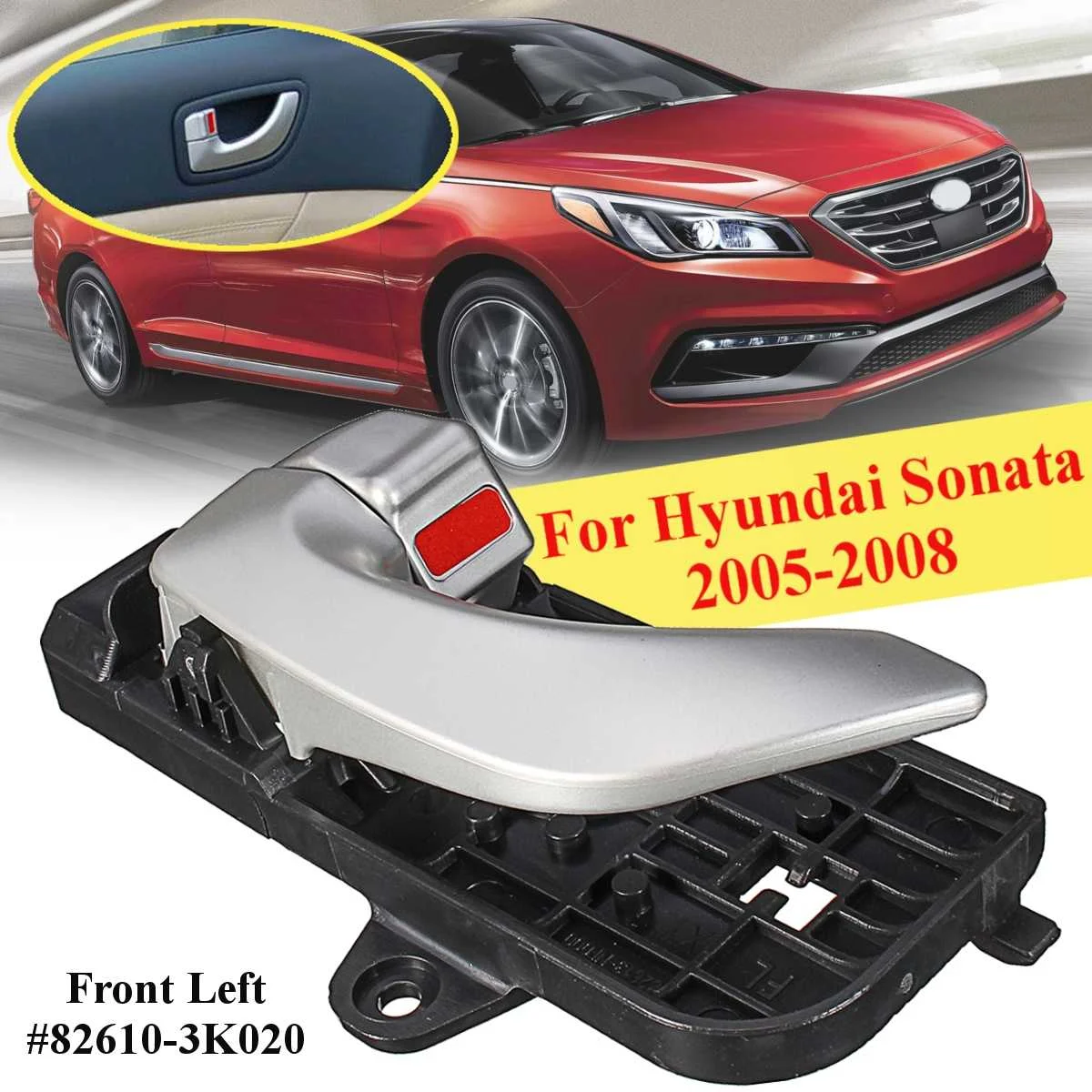 Front Left 4 шт./компл. интерьер дверная ручка для hyundai Sonata 2005 2006 2007 2008 836203K020XZ, 836103K020XZ, 826203K020XZ, 826103K020 - Цвет: Front Left