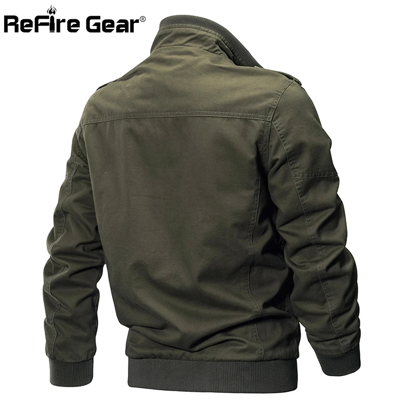 Куртка ReFire Gear Мужская тактическая хлопковая армейская куртка пилот в стиле