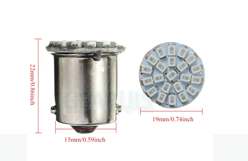 200 шт./лот 24 в грузовик 1156 BA15S 22 SMD 1206 Led 22SMD 3020 22LED указатель поворота заднего хода