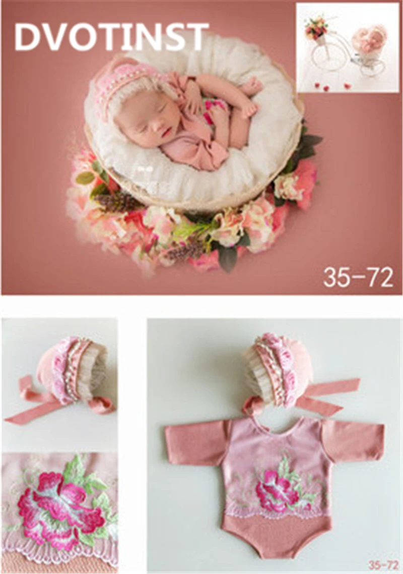 Dvotinst Newborn Baby Photography Clothes Props Fotografia Headwear+Bodysuit 2pcs Set Cosplay Costume Studio Shooting Photo Prop | Детская