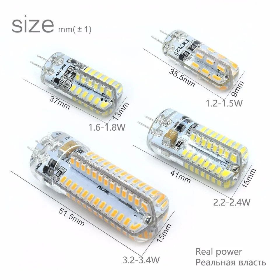 Светодиодная лампа LKLTFX G4 SMD3014 12 В 220 1 Вт 2 3 сменная галогенная с углом луча 360