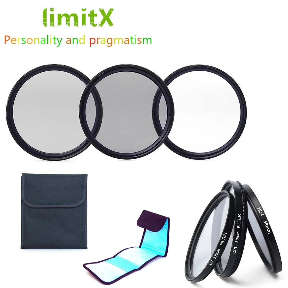 Комплект фильтров и чехлов UV CPL ND4 для объектива Panasonic Lumix DMC FZ18 FZ28 FZ35 FZ38 G2 G3 G6 G7 GF2 GF3