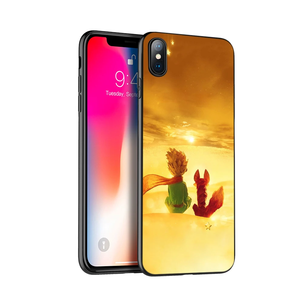 Черный чехол из ТПУ для iphone 5 5s SE 2020 6 6s 7 8 plus x 10 XR XS 11 pro MAX Маленький принц и лиса |
