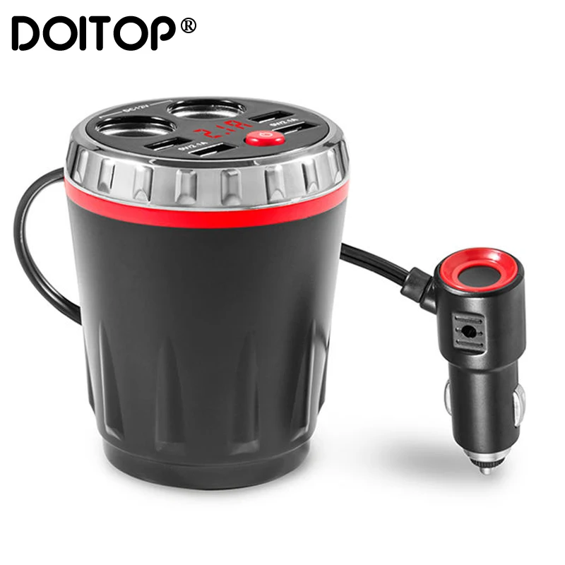 Автомобильное зарядное устройство в виде чашки DOITOP 4 usb-порта 5 2 1 А