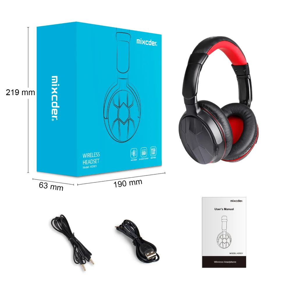 Mixcder HD501 Bluetooth наушники гарнитура с микрофоном беспроводные для мобильного