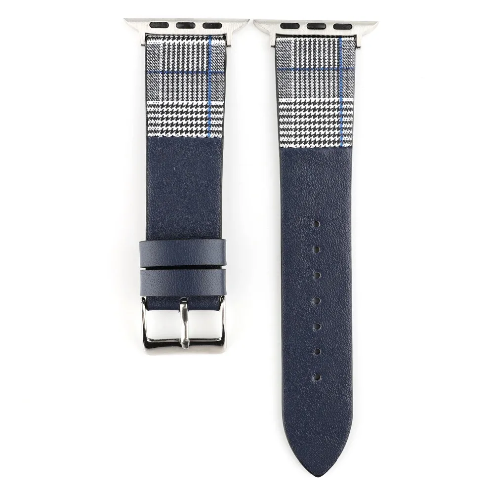 Кожаный ремешок Houndstooth для apple watch сменный кожаный Apple 4 3 2 44 42 40 38 мм|Ремешки часов| |