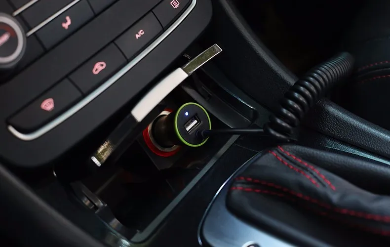 Зарядное устройство быстрой зарядки USB Автомобильное Зарядное устройство 3.4a Весна Форма Micro USB кабель Освещение кабель для iPhone LG Huawei Redmi примечание 3