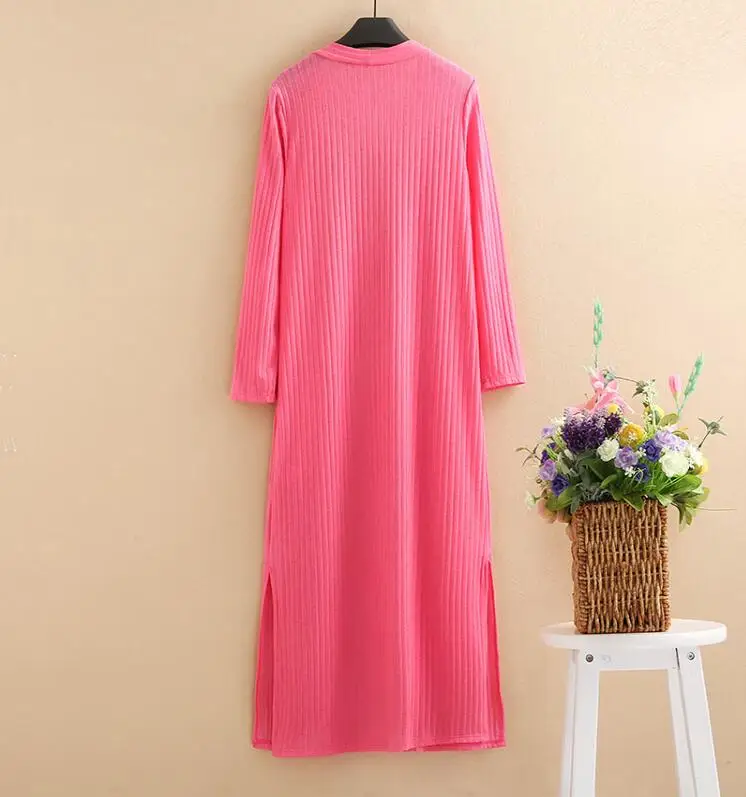 Женский длинный вязаный кардиган с длинными рукавами Тонкая Шаль однотонный из