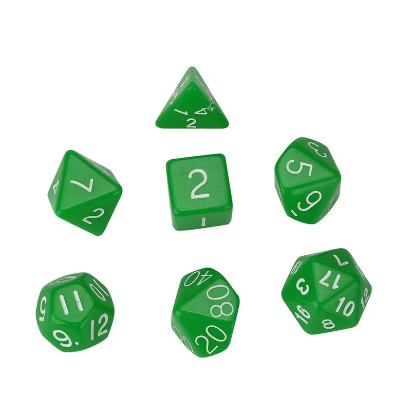 7 шт. игральные кости жемчужное зерно D4 D20 многосторонний Набор кубиков для TRPG